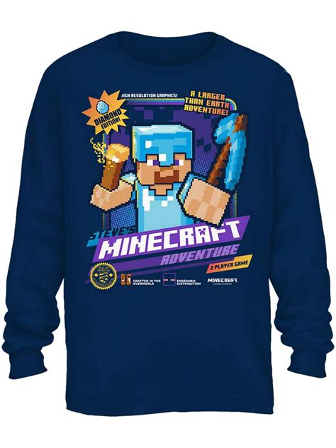 minecraft long sleeve shirt|minecraft t shirts official website.